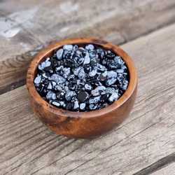 Snöflingeobsidian, små trumlade