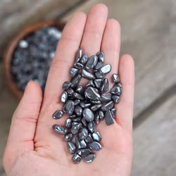 Hematit, små trumlade