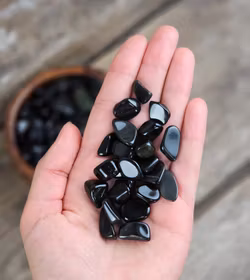 Obsidian, små trumlade