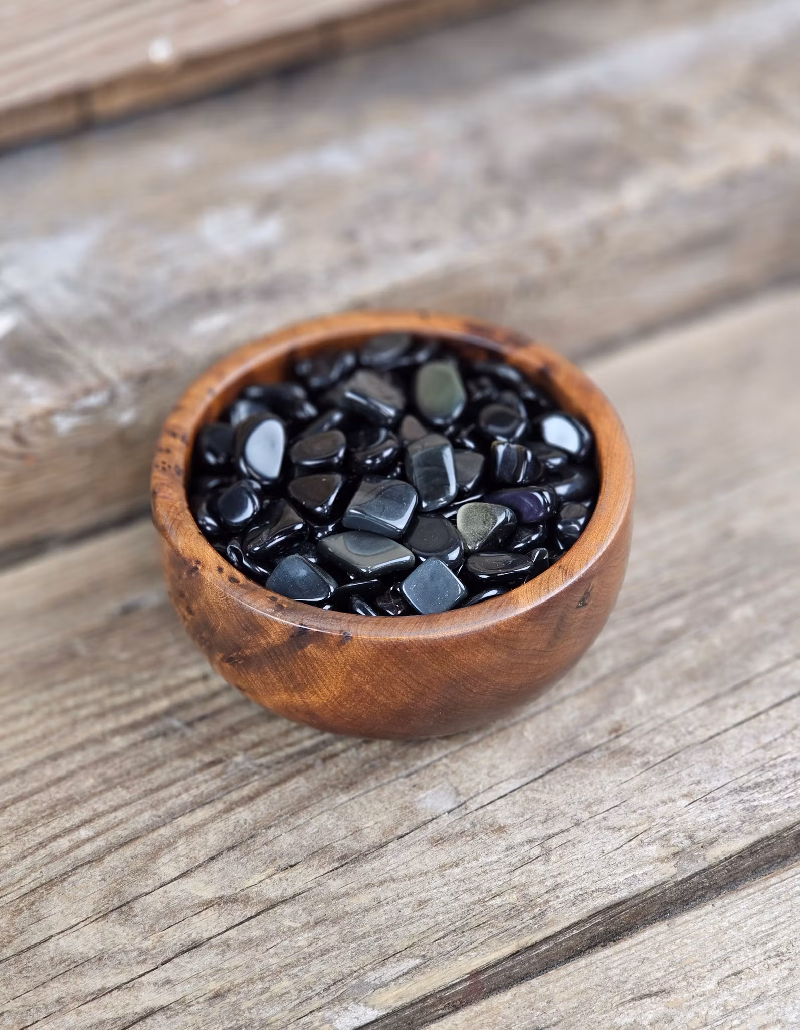 Obsidian, små trumlade