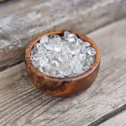 Bergkristall, små trumlade