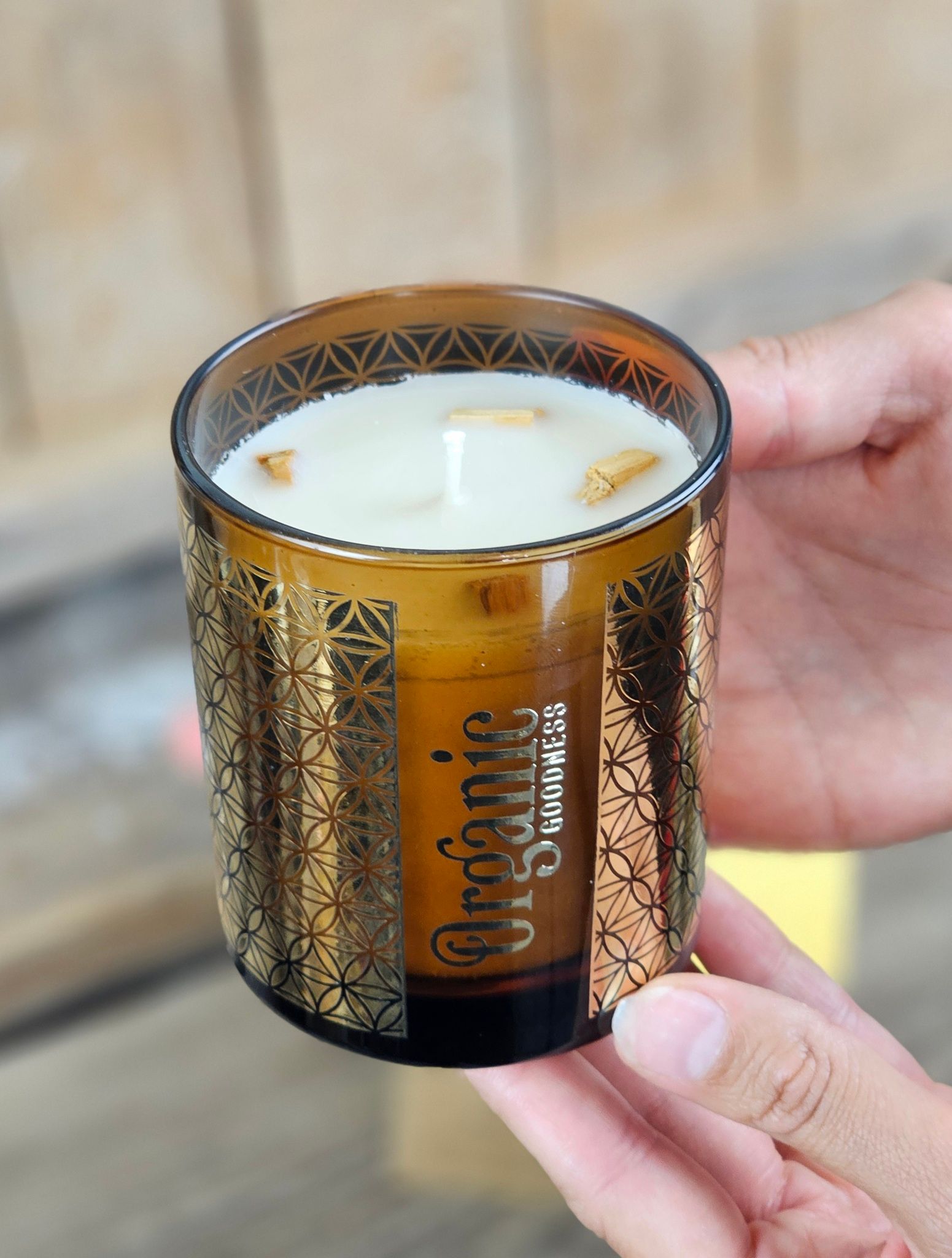 Song Of India - Organic Goodness Palo Santo & Cedar, doftljus 50h