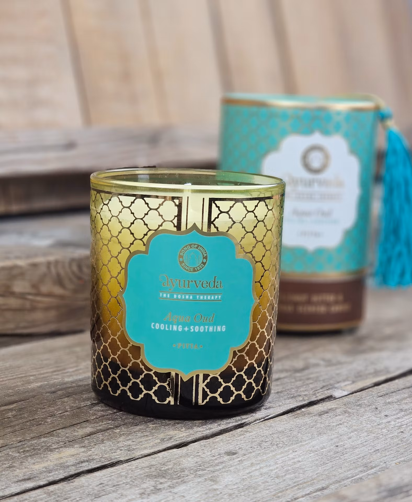Doftljus Song Of India, Pitta Aqua Oud Ayurveda 55h