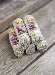 Vit Salvia med Tusensköna