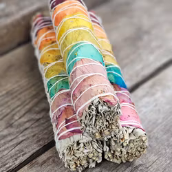 Vit Salvia med Chakra Rosenblad, extra stor