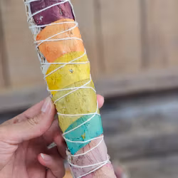 Vit Salvia med Chakra Rosenblad, extra stor