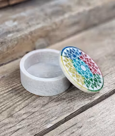 Förvaringsask i täljsten, Chakra mandala liten