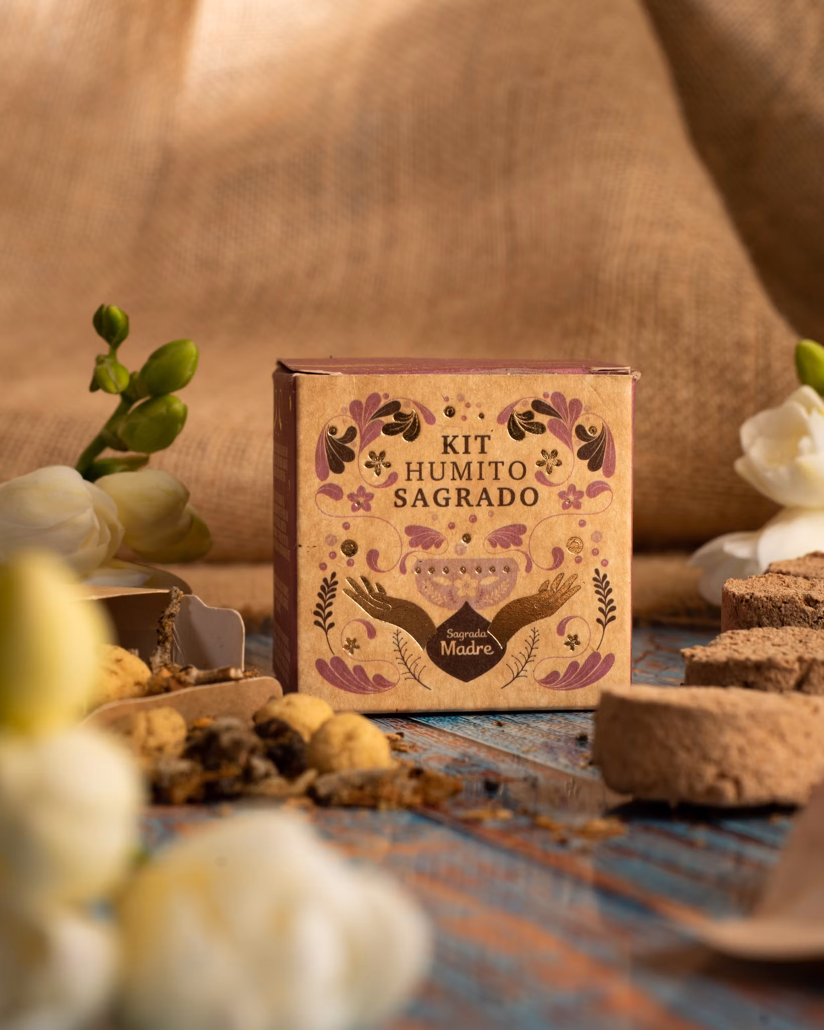 Sagrada Madre - Sacred Smoke Kit Purification (rökelsekol, örter och pärlor)