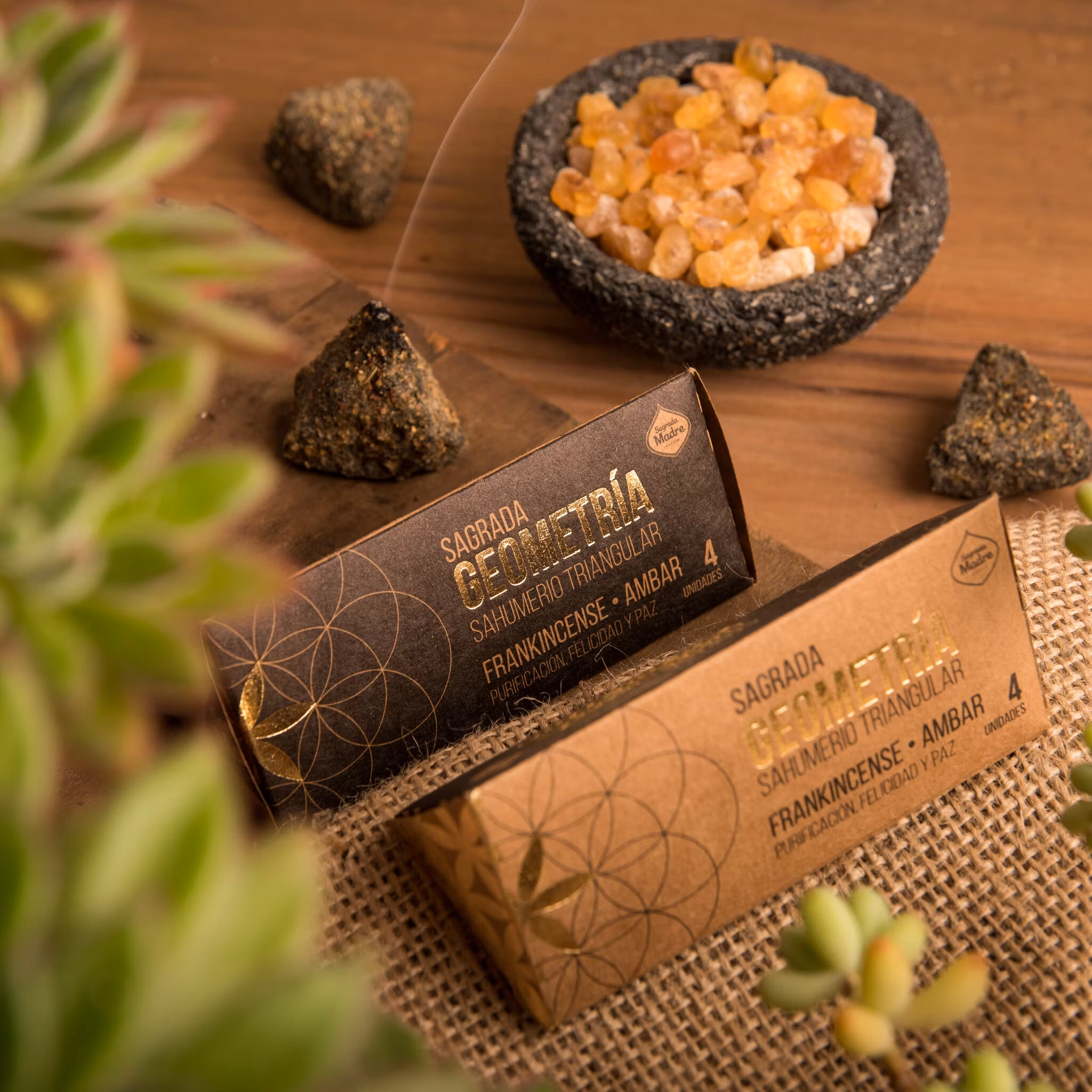 Sagrada Madre Geometría - Frankincense & Bärnsten, rökelsetrianglar