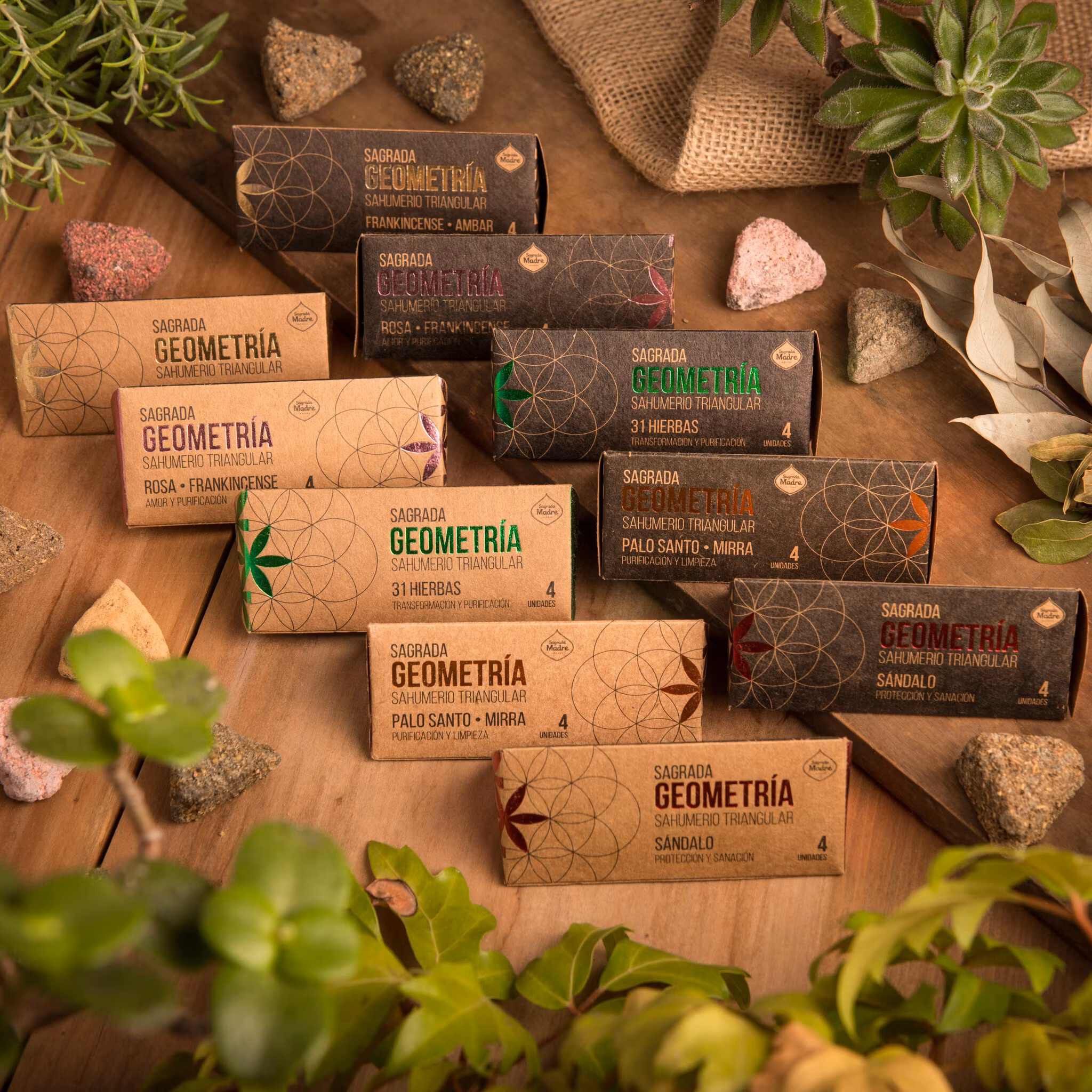 Sagrada Madre Geometría - Frankincense & Bärnsten, rökelsetrianglar