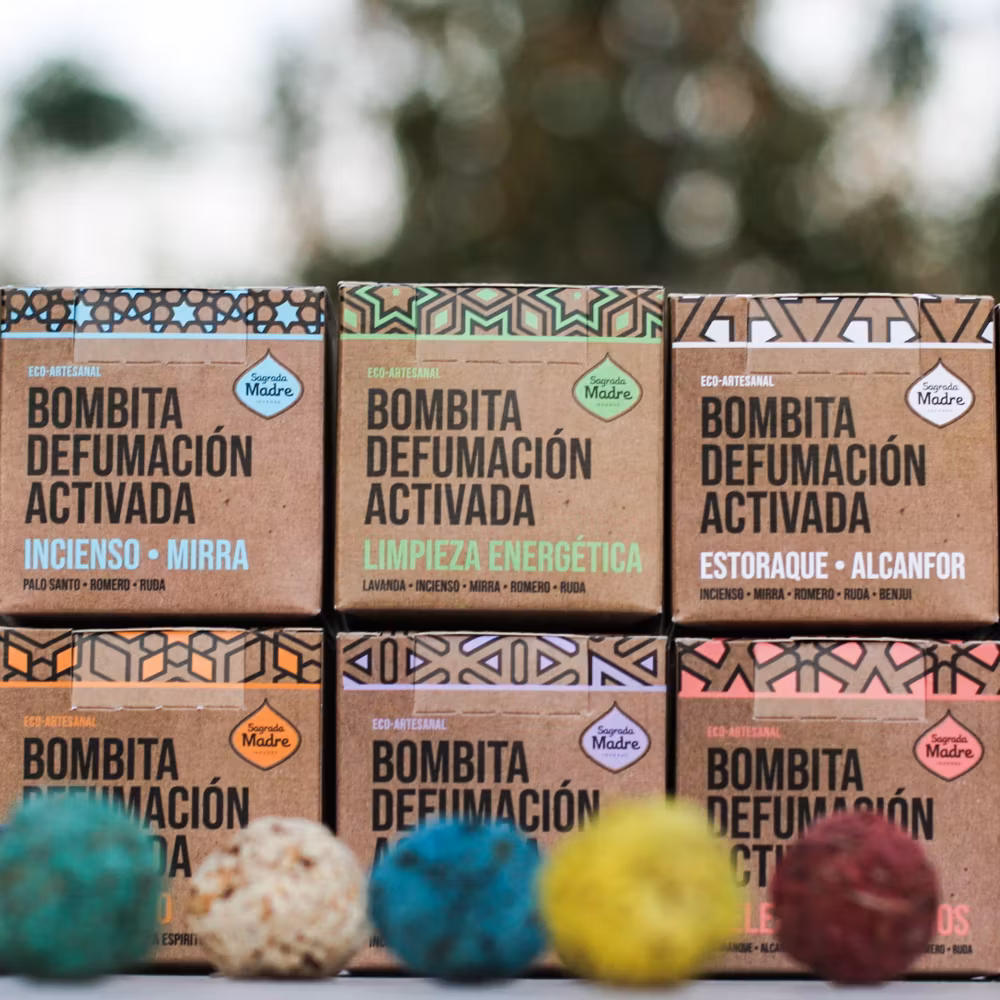 Sagrada Madre - Bombitas, Styrax & Kamfer rökelsebollar 8-pack