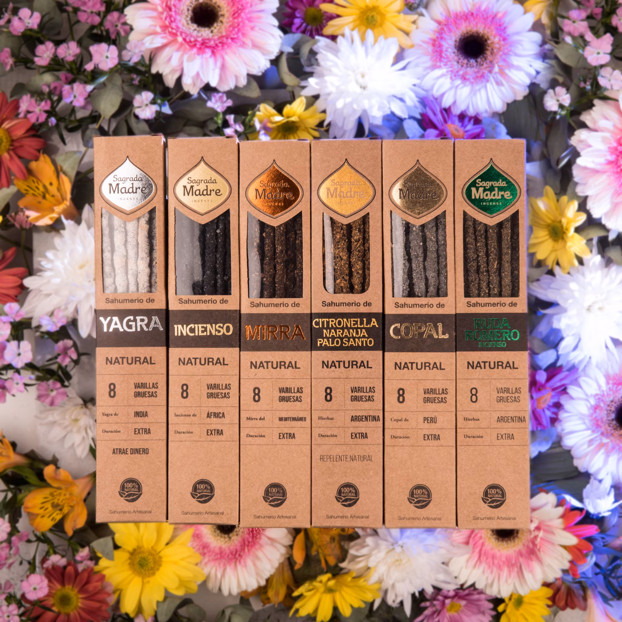 Sagrada Madre Natural line - Citronella, Apelsinskal & Palo Santo, rökelsepinnar