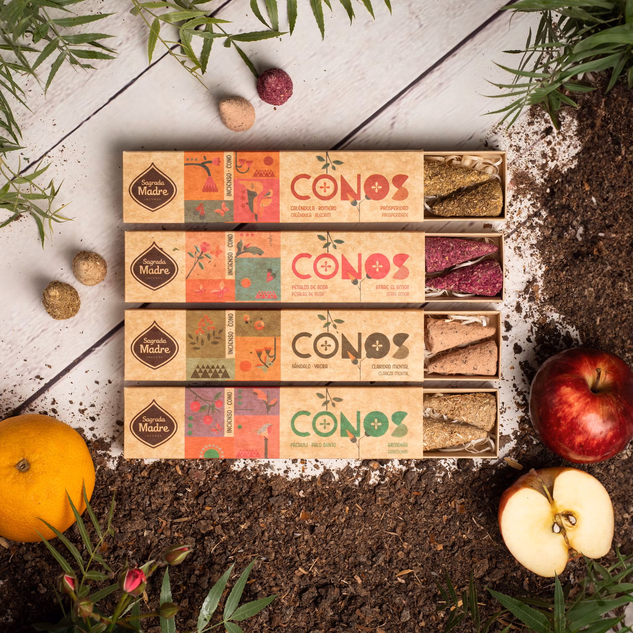 Sagrada Madre Conos - Bärnsten & Apelsin, rökelsekoner