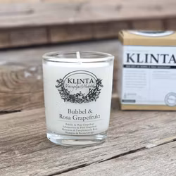 Klinta - Bubbel & Rosa Grapefrukt, doft- & massageljus 18h