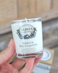 Klinta - Bubbel & Rosa Grapefrukt, doft- & massageljus 18h