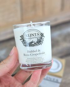 Klinta - Bubbel & Rosa Grapefrukt, doft- & massageljus 18h