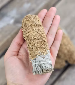 Vit Salvia med Apelsinblomma, smudge bunt