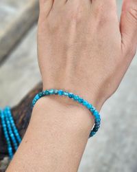 Apatit, armband 4mm runda pärlor