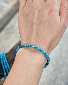 Apatit, armband 4mm runda pärlor