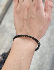 Guldobsidian, armband 4mm runda pärlor