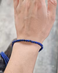 Lapis Lazuli, armband 4mm runda pärlor