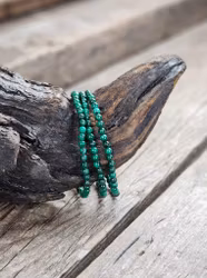 Malakit, armband 4mm runda pärlor