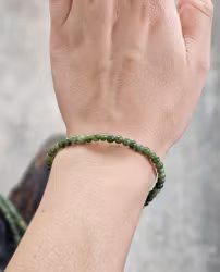 Nefritjade Armband 4 mm – Runda Pärlor