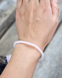 Rosenkvarts, armband 4mm runda pärlor