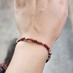 Brecci Jaspis, armband 4mm runda pärlor