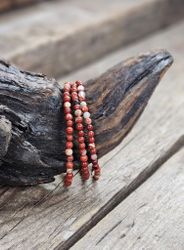 Brecci Jaspis, armband 4mm runda pärlor