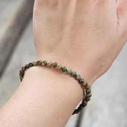 Unakit, armband 4mm runda pärlor