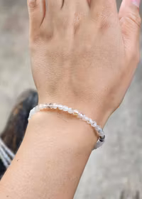 Agat, armband 4mm facetterade pärlor