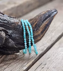 Amazonit, armband 4mm facetterade pärlor