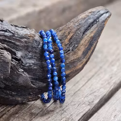 Kyanit, armband 4mm facetterade pärlor