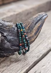 Heliotrop, armband 4mm facetterade pärlor