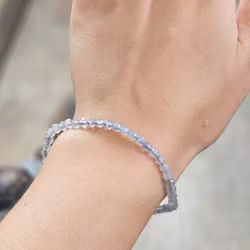 Labradorit, armband 4mm facetterade pärlor