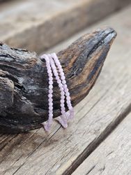 Kunzit, armband 4mm facetterade pärlor
