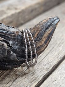 Obsidian, armband 4mm facetterade pärlor