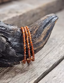 Spessartin Granat, armband 4mm facetterade pärlor