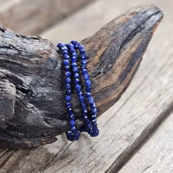 Sodalit, armband 4mm facetterade pärlor