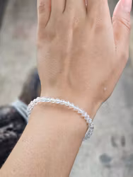 Topas, armband 4mm facetterade pärlor