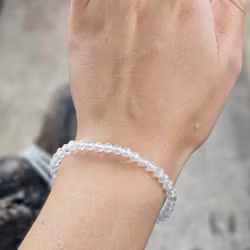 Topas, armband 4mm facetterade pärlor