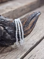 Topas, armband 4mm facetterade pärlor