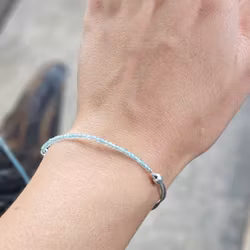 Apatit, armband 3mm facetterade pärlor macramé