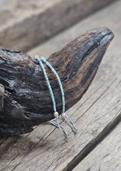Apatit, armband 3mm facetterade pärlor macramé