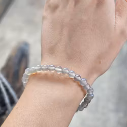 Agat, armband 6mm runda pärlor