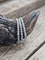 Agat, armband 6mm runda pärlor
