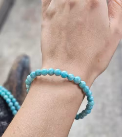 Amazonit extra, armband 6mm runda pärlor