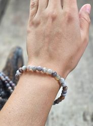 Botswana Agat, armband 6mm runda pärlor