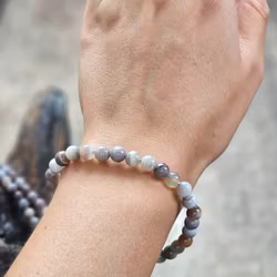 Botswana Agat, armband 6mm runda pärlor